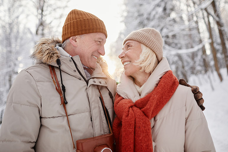 January 2025 holidays you need to know about main image with couple smiling at each other